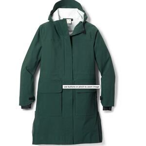 Women's Alder Apparel Waterproof Rain Jacket Size 6X Dark Green